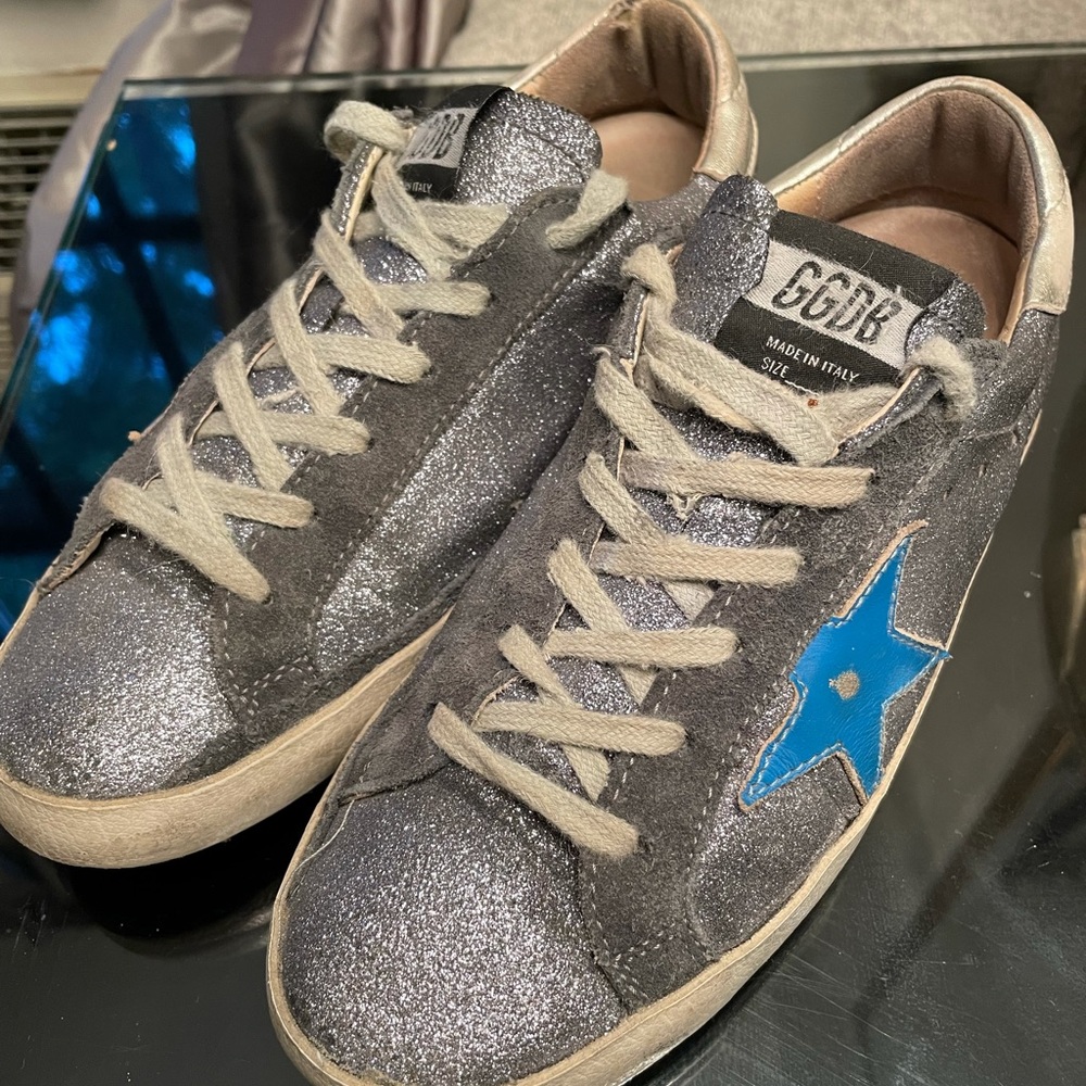 Golden Goose Blue Sparkle Sneakers size 37